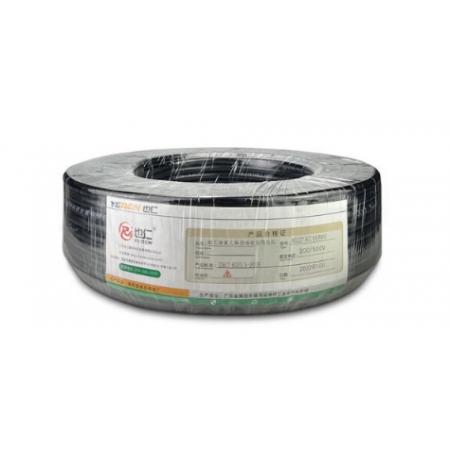 也仁RVV2*1.0平方護(hù)套線 國(guó)標(biāo)2芯電源線 監(jiān)控電源純銅多股銅絲軟護(hù)套線 100米YR-RVV2X1