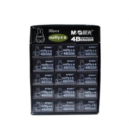 晨光（M&G）96312  米菲橡皮4B 黑色 30個(gè)/盒