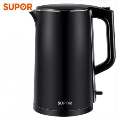蘇泊爾（SUPOR）SW-17J419電熱水壺 雙層防燙燒水壺 1.7L