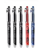 百樂（PILOT）BL-P500中性筆0.5mm順滑針嘴水筆財務用3黑色 1藍1紅5支混裝