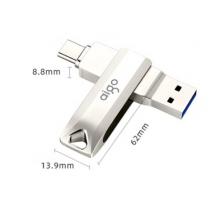 愛(ài)國(guó)者（aigo）32GB Type-C USB3.2 手機(jī)U盤(pán) U351高速讀寫(xiě)款 銀色 雙接口手機(jī)電腦用