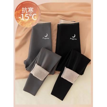 女童打底褲秋冬兒童德絨外穿加絨 中大童薄絨褲子 9639黑色（德絨） 120cm