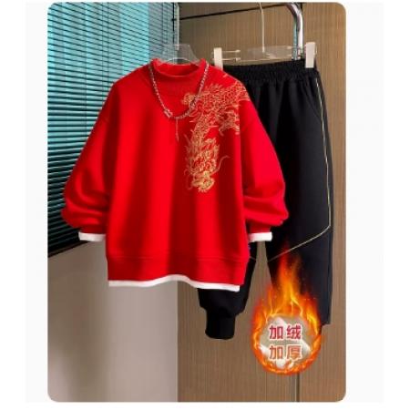 男童套裝 冬季中大童兒童秋季兩件套裝