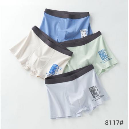 四角褲棉男大童內褲 4條裝-06 L