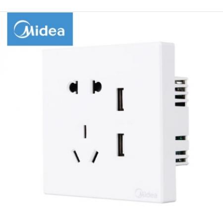 美的（Midea） 開關(guān)插座E01系列二三極五5孔86型