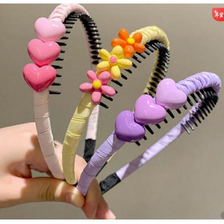 女王飾界（QUEENS JEWELRY）兒童可愛帶齒發(fā)箍女童碎發(fā)整理神器卡通不傷發(fā)卡頭飾防滑壓發(fā)頭箍 23#淑女3件裝