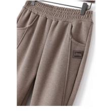 秋冬褲子 加肥大碼保暖長(zhǎng)褲 休閑加絨加厚女褲 卡其色 5XL(建議150-165斤)
