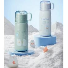 保溫杯不銹鋼兒童水杯學(xué)生可愛帶蓋喝水杯子 藍(lán)色-400ml