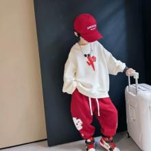 兒童國潮服裝hiphop套裝男童裝炸街秋裝街舞網(wǎng)紅中國風(fēng)少兒演出服  140碼