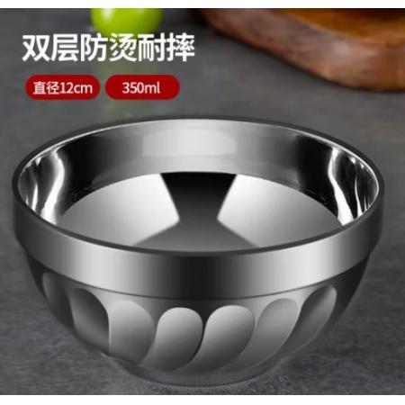 餐碗   美廚  304不銹鋼碗12CM 雙層隔熱 MCWA-094