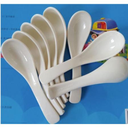 美廚 A5密胺仿瓷白色 勺子  湯勺翹尾勺