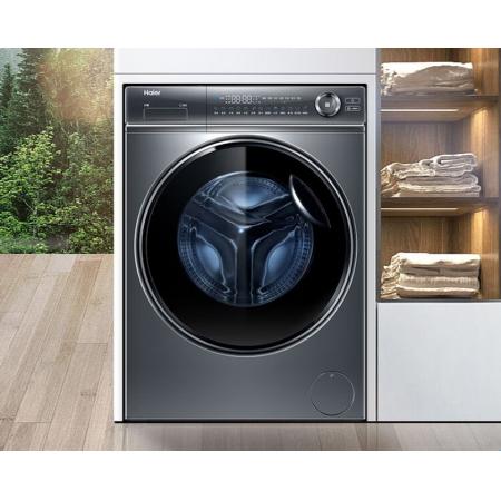 海爾（Haier）洗衣機直驅精華洗滾筒全自動家用 10公斤525超大筒徑超薄平嵌一鍵智洗 光等離子除菌高清晶彩屏