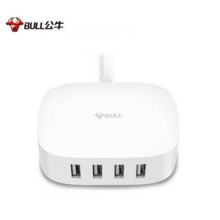 公牛（BULL） 魔方USB 插座/新國標插線板/插排/排插 【4USB口充電盒 全長1.5米】GN-U2000