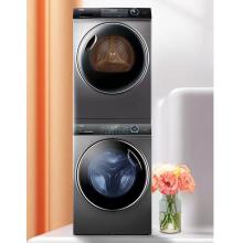 海爾（Haier）纖美雙擎熱泵10Kg洗烘套裝 全自動洗衣機(jī)烘干機(jī) 超薄直驅(qū)變頻 智能投放正反轉(zhuǎn)176洗烘套
