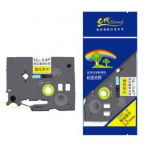 e代 12mm黃底黑字色帶 TZe-631