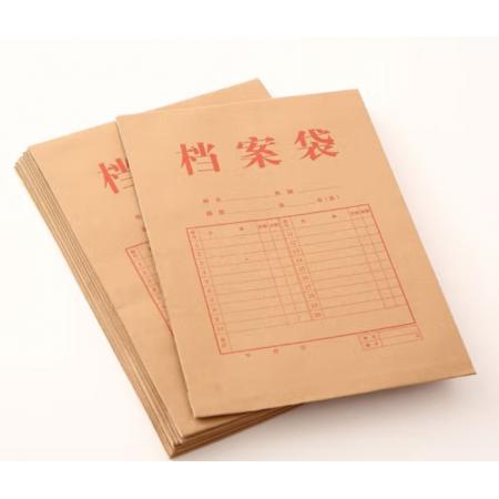 牛皮檔案袋	得力 5952 純木漿牛皮紙檔案袋 A4 10個/包