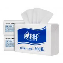 心相印擦手紙三折衛(wèi)生間檫手紙吸水紙酒店商務(wù)廚房用紙200抽20包