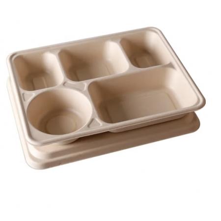 佳茉 可降解餐盒  五格1400ML 帶蓋*50套