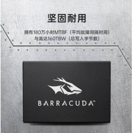 希捷 256GB SSD固態(tài)硬盤SATA3.0接口 臺式機(jī)筆記本電腦硬盤 讀速高達(dá)540MB/s 希捷酷魚