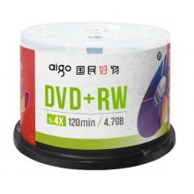 愛國者 DVD+RW空白光盤/刻錄盤 1-4速4.7GB 臺產(chǎn) 桶裝50片 可擦寫 可重復刻錄