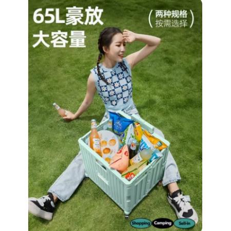 小拉車  小幫手  加厚四輪萬(wàn)向中輪45L紫+蓋板