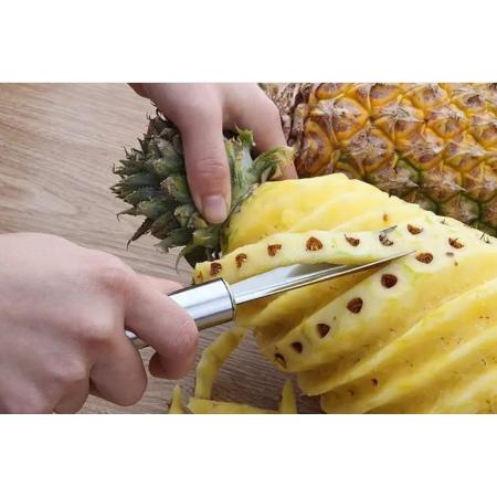 曾太菠蘿鏟不銹鋼菠蘿刀多功能削皮器菠蘿去眼器鳳梨挖眼水果工具神器 不銹鋼菠蘿刀【兩個】