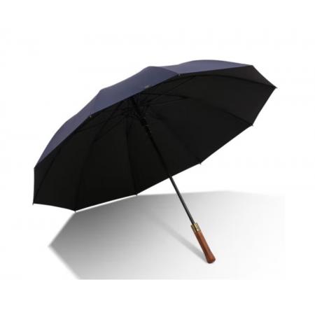 雨傘	米唐m2701：27寸黑膠晴雨兩用，防風骨，實木自動手柄