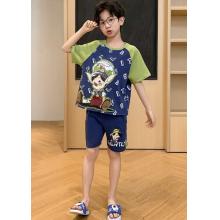 南極人兒童睡衣男孩夏季薄款純棉短袖2024新款夏天男童青少年大童初中生