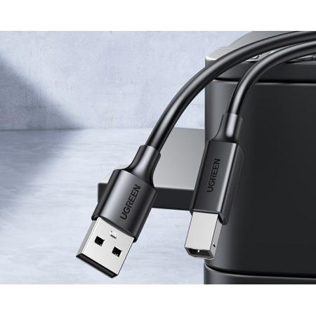綠聯(UGREEN)打印機數據連接線USB2.0AM/BM方口接頭 3米