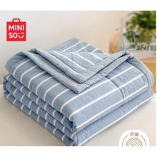 名創(chuàng)優(yōu)品（MINISO）A類抗菌空調(diào)10%大豆纖維夏被 150*200cm 深灰條紋