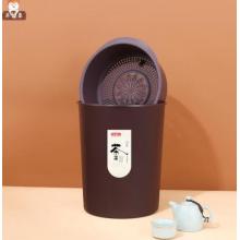 詠幻品質(zhì)茶水分離垃圾桶帶過濾網(wǎng)的過濾葉濾干濕漏渣 紫色茶渣桶(小號圓)
