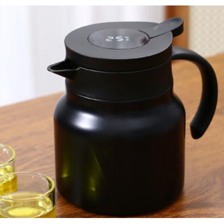 宅輕松 燜茶壺家用悶泡壺316不銹鋼茶水分離大容量老白茶泡茶壺保溫壺黑