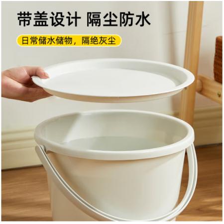 家杰優(yōu)品 塑料桶	手提帶蓋綠色