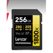 雷克沙（Lexar）256GB SD存儲卡 C10 U3 V60 數(shù)碼相機(jī)高速內(nèi)存卡