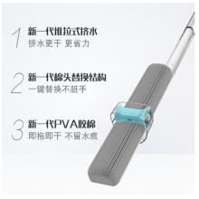 長(zhǎng)桿拖布	妙潔免手洗吸水長(zhǎng)桿 2個(gè)膠棉頭
