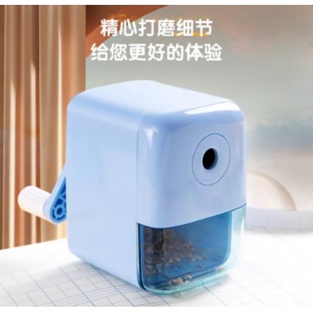 得力(deli)學生可自動進筆手搖卷筆刀削筆機/鉛筆削筆器/削筆刀/轉筆刀 學生文具 開學考試禮物藍色