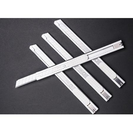 得力(deli)小號(hào)薄款金屬外殼辦公家用美工刀/裁紙刀 辦公用品 2053