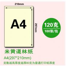 伊文紙品 A4/120g 道林紙 米黃色 100張/包