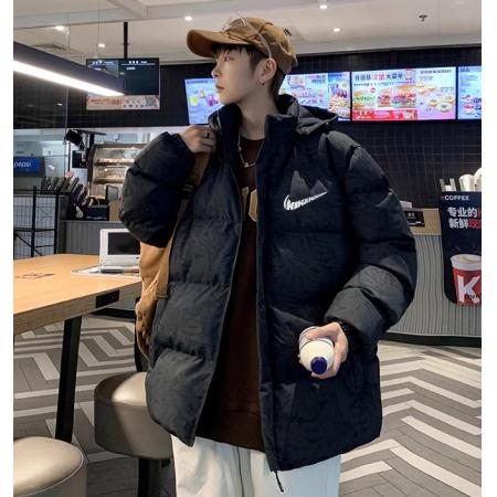 安踏 秋冬季新款加厚羽絨棉服男士休閑棉衣連帽迷彩棉襖寬松保暖外套潮 NK3091白色 XL （115-130斤）