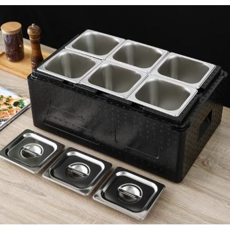 保溫箱 麗天 規(guī)格：外徑59*375*27  內(nèi)徑51.5*30*20，內(nèi)1/6份數(shù)盆高20cm 304不銹鋼