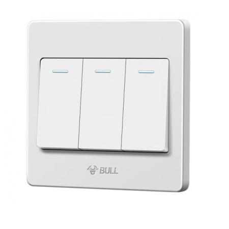 公牛（BULL） 墻壁開關(guān) G07系列 三開單控開關(guān)