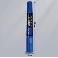 得力S555大雙頭記號筆(支)藍色