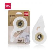 涂改帶 得力 8157米黃帶芯修正帶24/個盒