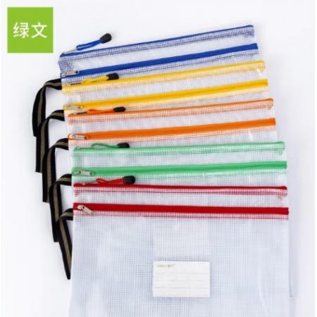 文件袋	綠文 A4 雙層加厚 5個裝