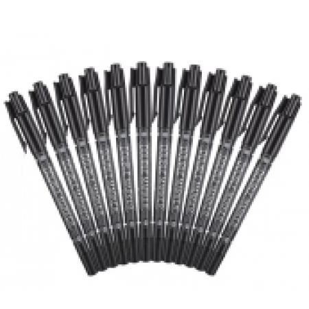 晨光 M&G 小雙頭記號筆 MG-2130 細(xì)頭2.0mm 極細(xì)頭0.5mm (黑色) 12支/盒