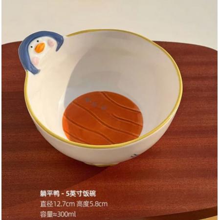餐碗	美廚  躺平鴨-5英寸 陶瓷