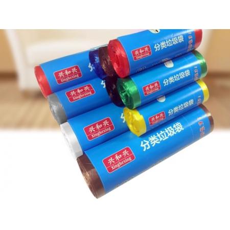  興和興  100只/加厚大中號卷裝紅白黃藍綠棕灰紅色物業(yè)商家用垃圾袋實惠裝 40升 60*80 顏色可選