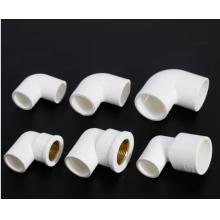 聯(lián)塑PVC給水管接頭配件變徑4分轉(zhuǎn)6分1寸彎頭三通直通內(nèi)絲管接頭閥門(mén) 異徑彎頭20*25