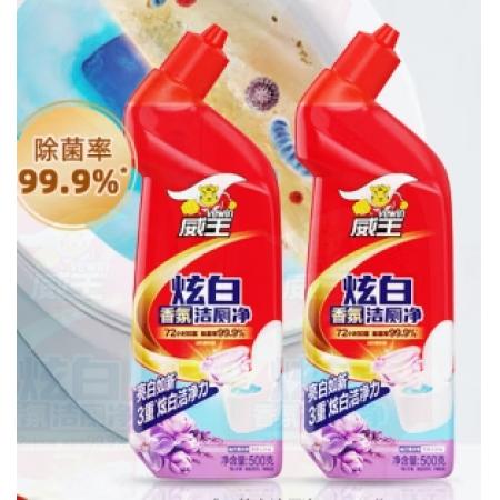威王  潔廁液炫白潔廁靈馬桶清潔劑廁所去味除菌500g*2瓶