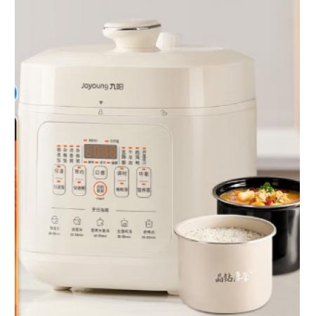 九陽家用5L雙膽電飯煲晶鉆原釜燉湯煮粥煮飯電高壓鍋深湯內(nèi)膽多功能高壓精燉煮飯鍋Y-50H115